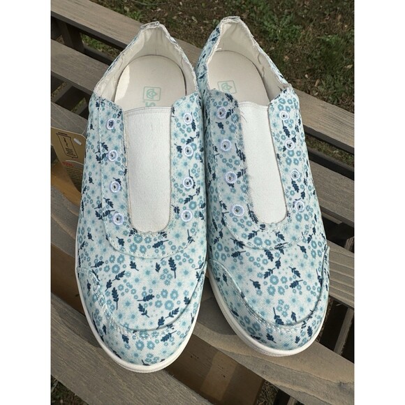 SPENCO Santa Maria Slip On Sneakers Womens Size 9D Canvas floral print - Picture 16 of 16